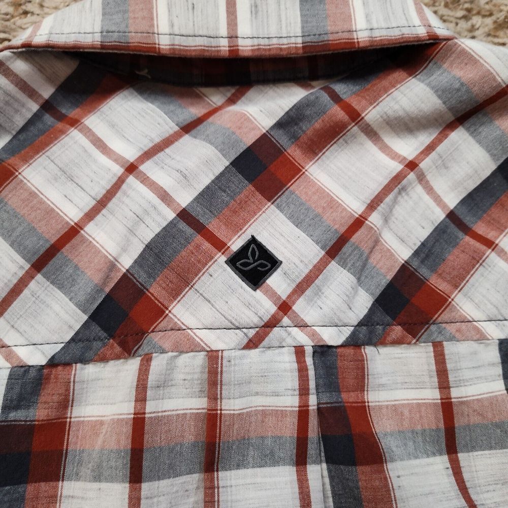 Prana Men‎ Sz L Plaid Short Sleeve Button Up Shirt - Picture 9 of 10